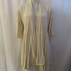 WOMENS RACHEL PALLEY CREAM CARDIGAN RUFFLED M